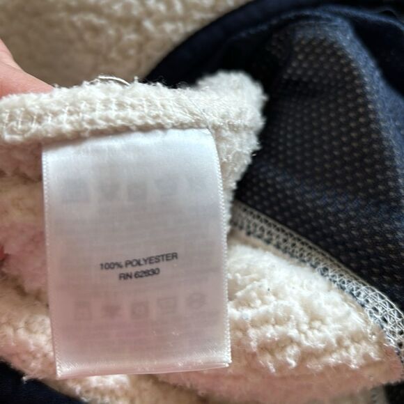 LANDS' END CREAM SHERPA FULL ZIP FLEECE JACKET WOMENS MEDIUM (10-12) - Picture 6 of 7